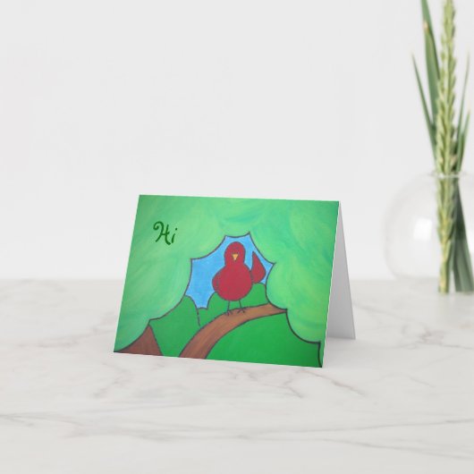 こんにちは小鳥、こんにちは カード (正面)