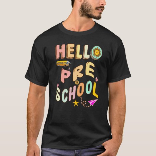 こんにちは就学前史教師かわいい英語指導者 Tシャツ (正面)