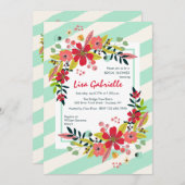 こんにちは幸福の招待状の花 招待状 (正面/裏面)