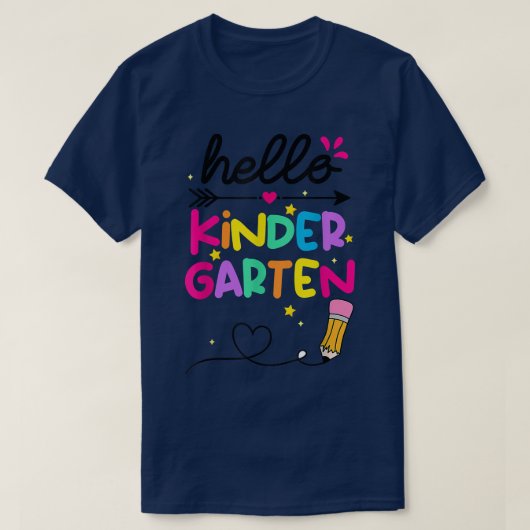 こんにちは幼稚園分隊幼稚園児の最初の日 Tシャツ (デザイン正面)