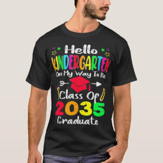こんにちは幼稚園新学期クラスオブ2035 Tシャツ