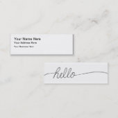 こんにちは手書きのノート スキニー名刺 (正面/裏面)
