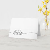 こんにちは手書きのメモ カード (黄色い花)