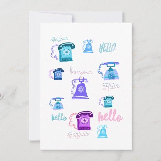 こんにちは挨拶状 カード (正面)