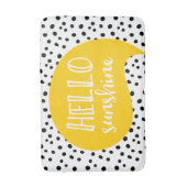 こんにちは日光のむらがある黄色いバス・マット バスマット (正面縦)