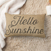 こんにちは日光のヴィンテージのバーラップ ランバークッション (ブランケット)