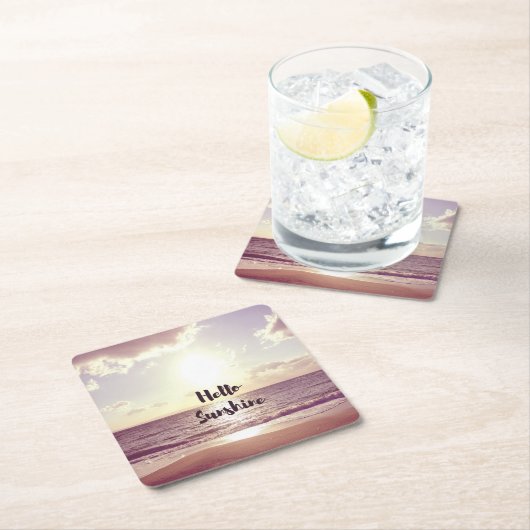 "こんにちは日光"の写真の引用文 スクエアペーパーコースター (インサイチュ)