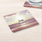 "こんにちは日光"の写真の引用文 スクエアペーパーコースター (アングル)