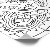 こんにちは春：ハッピーイースターぬりえページ ポスター (角)