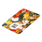 こんにちは春。ファインアートカスタムイースターギフト マグネット (左側)