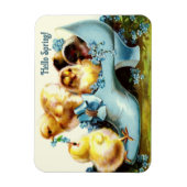 こんにちは春。ヴィンテージイースターチックギフトマグネット マグネット (縦)