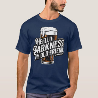 こんにちは暗闇よ私の古き友よ エイジ ビール スタウトビール L Tシャツ