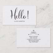 こんにちは最小主義の白い名刺 名刺 (正面/裏面)