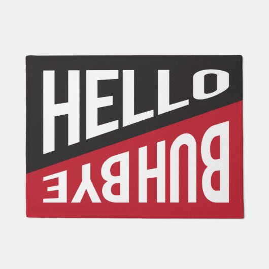 こんにちは来と行く ドアマット (正面)