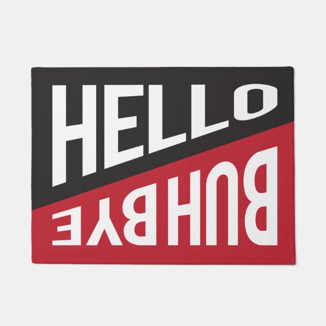 こんにちは来と行く ドアマット (正面)