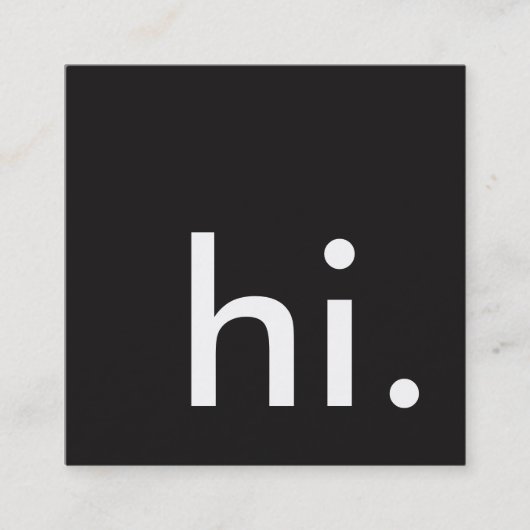 こんにちは正方形 スクエア名刺 (正面)