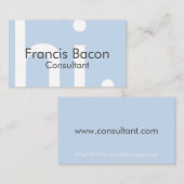 こんにちは淡いブルーの名刺 名刺 (正面/裏面)