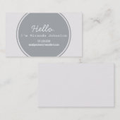 こんにちは灰色の円のデザインのテレホンカード コーリングカード (正面/裏面)