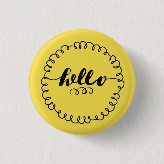 こんにちは眼識Pin 缶バッジ (正面)