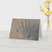 こんにちは砂で カード (黄色い花)