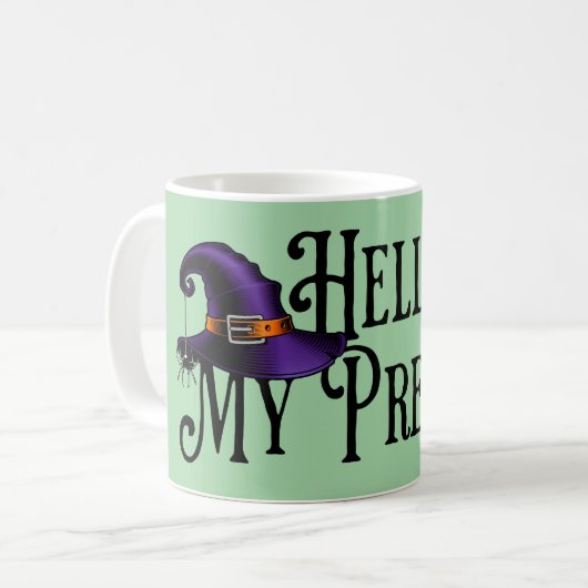 こんにちは私の先生魔女の帽子 コーヒーマグカップ (正面左)