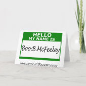 こんにちは私の名前はあります カード (裏面)