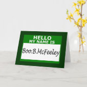 こんにちは私の名前はあります カード (黄色い花)