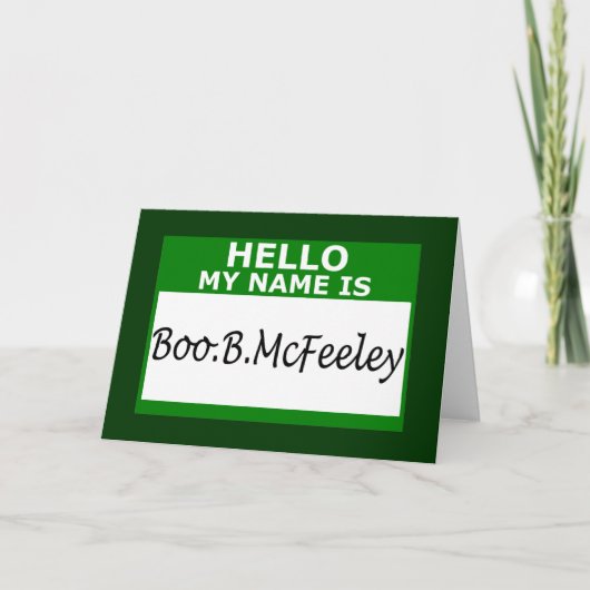 こんにちは私の名前はあります カード (正面)