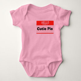 こんにちは私の名前はあります ベビーボディスーツ