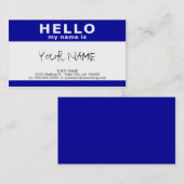 こんにちは私の名前はあります 名刺 (正面/裏面)