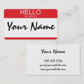 こんにちは私の名前はあります 名刺 (正面/裏面)