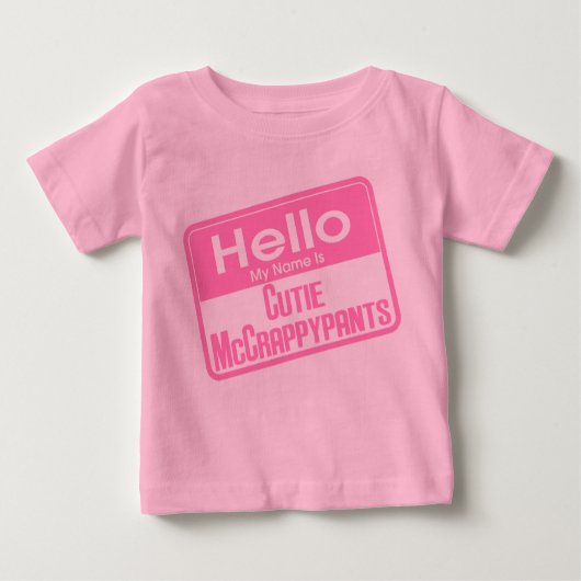 こんにちは私の名前はかわいこちゃんマクラピパント ベビーTシャツ (正面)