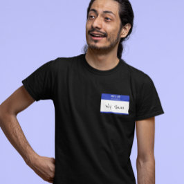 こんにちは私の名前はくだらないまたは面白い青いオリジナルデザインのグッズです Tシャツ
