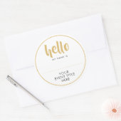 こんにちは私の名前はイベントまたは大事な行事 パーソナライズされた ラウンドシール (封筒)