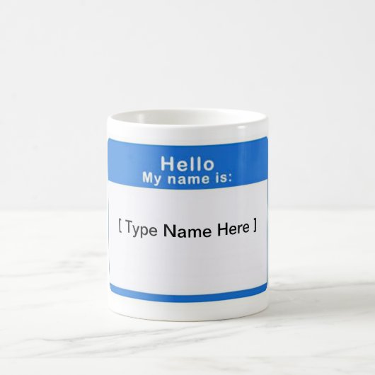 こんにちは私の名前はコップです コーヒーマグカップ (中央)