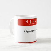 こんにちは私の名前はコップです コーヒーマグカップ (正面左)