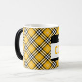 こんにちは私の名前はコーチPlaidチーム金ゴールドスポーツ モーフィングマグカップ (正面左)