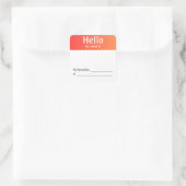 こんにちは私の名前はシール スクエアシール (バッグ)