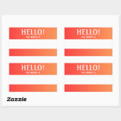 こんにちは私の名前はシール 長方形シール (シート)