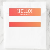 こんにちは私の名前はシール 長方形シール (バッグ)