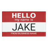 こんにちは私の名前はジェイク – 面白いハロウィーンの衣装 名札 (正面)