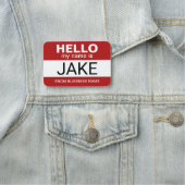 こんにちは私の名前はジェイク – 面白いハロウィーンの衣装 名札 (インサイチュ)