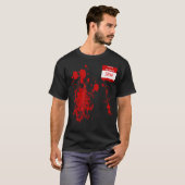 こんにちは私の名前はジェイソン面白いハロウィーンの衣装 Tシャツ (正面フル)
