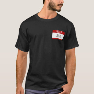 こんにちは私の名前はジャックはです(赤い) Tシャツ