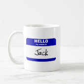 こんにちは私の名前はジャックはです(青い) コーヒーマグカップ (左)