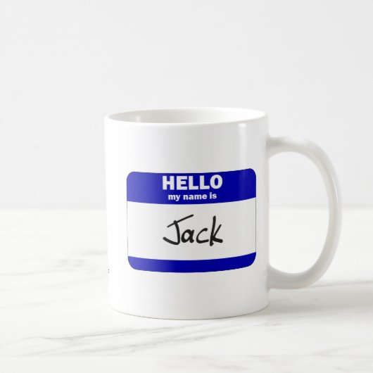 こんにちは私の名前はジャックはです(青い) コーヒーマグカップ (右)