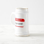 こんにちは私の名前はステインです ビールジョッキ (正面左)