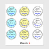 こんにちは私の名前はステッカー(カジュアルラベルラベル) シール (シート)