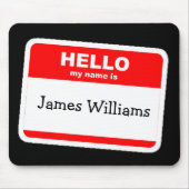 こんにちは私の名前はステッカー マウスパッド (正面)