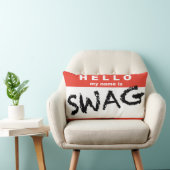 こんにちは私の名前はスワッグの枕です ランバークッション (椅子)